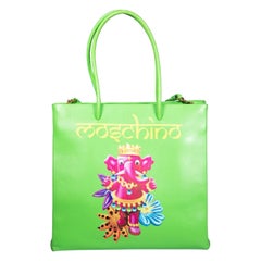 Tote Moschino Elephant in pelle verde Tote Moschino Elephant in pelle verde