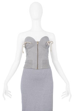 Moschino Grey Sweatshirt Bustier 1994