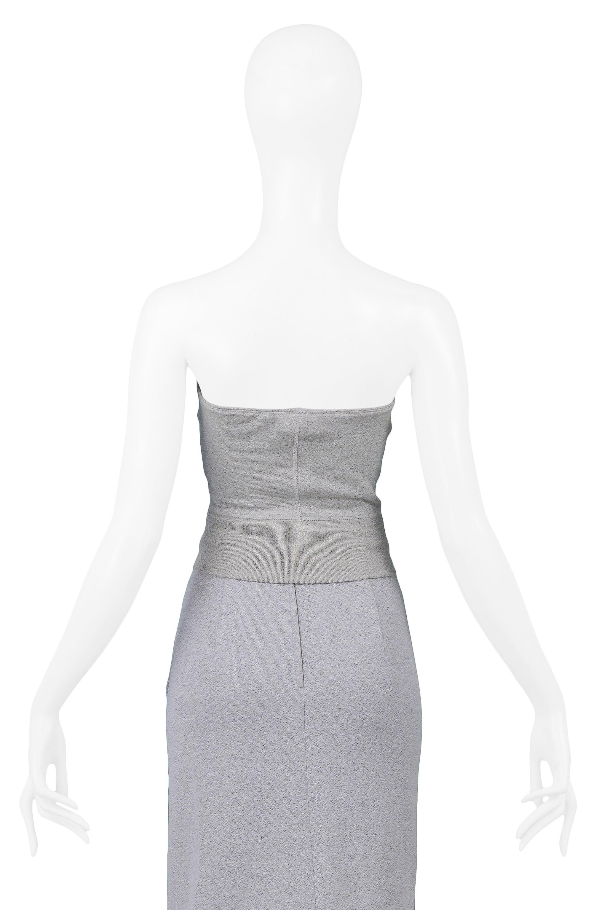 Women's Moschino Grey Sweatshirt Bustier 1994 For Sale