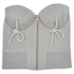 Moschino Grey Sweatshirt Bustier 1994