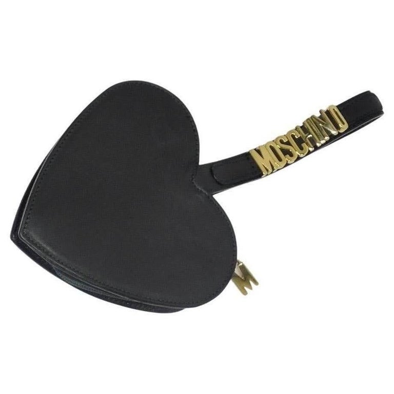 Black Polished Leather Red Heart KeyChain Vintage For Sale at 1stDibs  moschino  heart bag the nanny, red heart purse the nanny, the nanny moschino heart bag