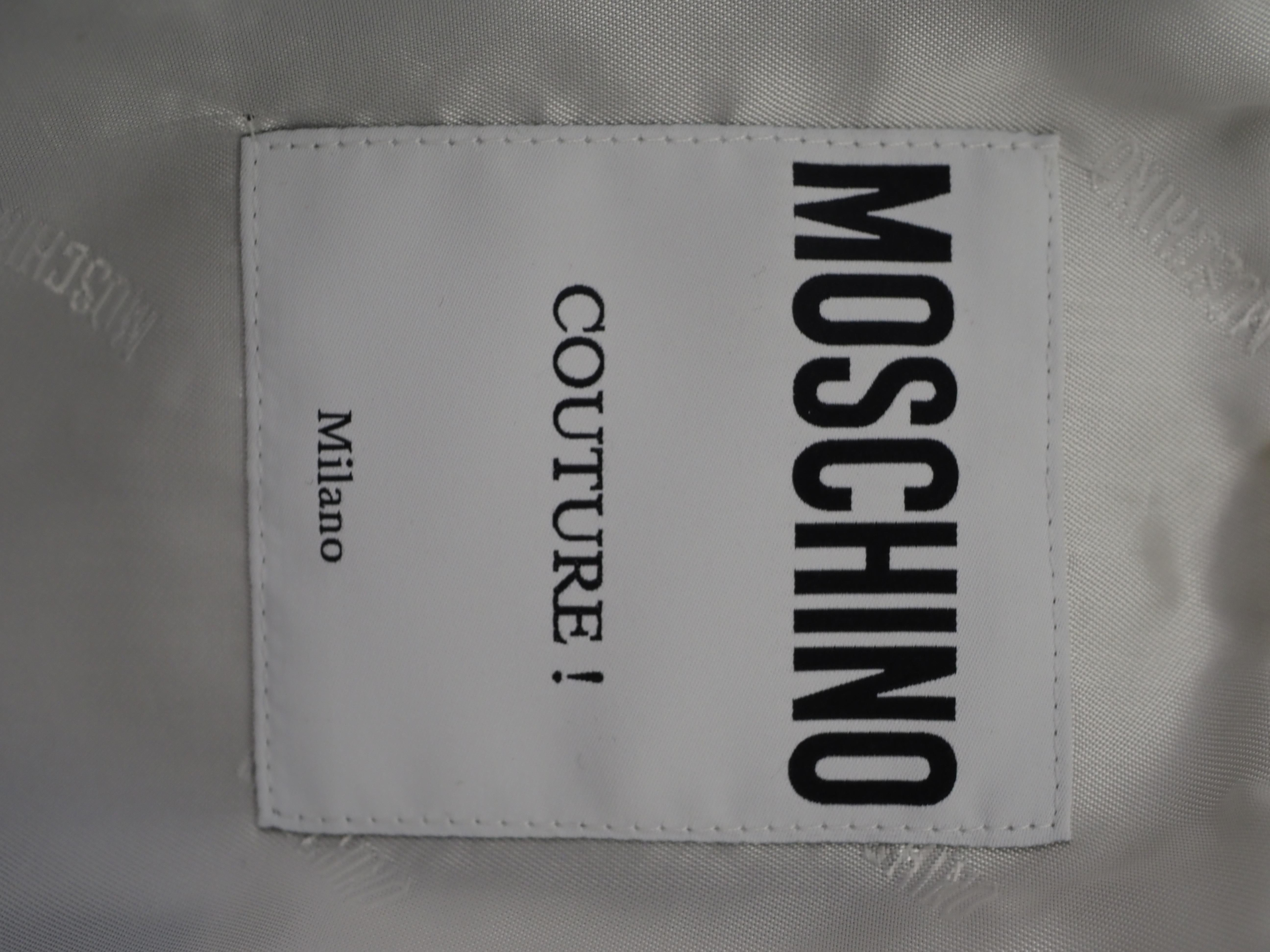 Moschino „Ich spreche nicht Italienisch, aber ich spreche Moschino“ Italienische Flaggenjacke, neu mit Etikett im Angebot 6