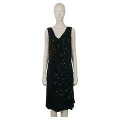 Moschino Iconic Black Safety Pin Embellished Dress US Size 14