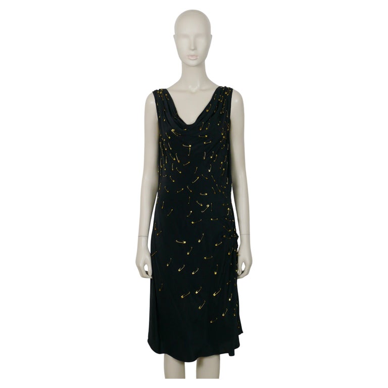slim fit dress slacks Classic Black and Gold Mermaid Wedding Dresses with One Long Sleeve   Rosymae