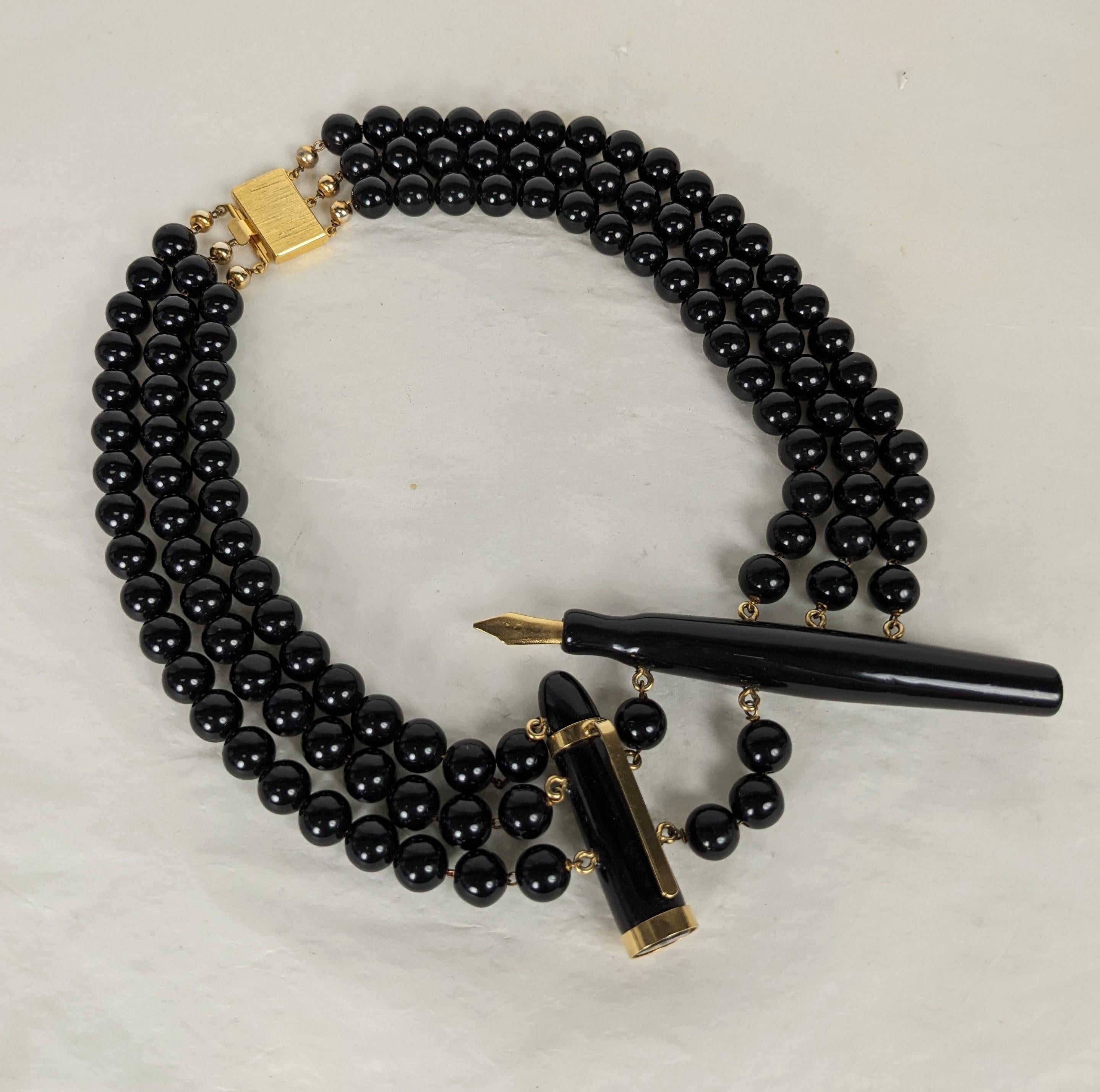 Moschino Iconic Pen Necklace, Ugo Correani In Good Condition In New York, NY