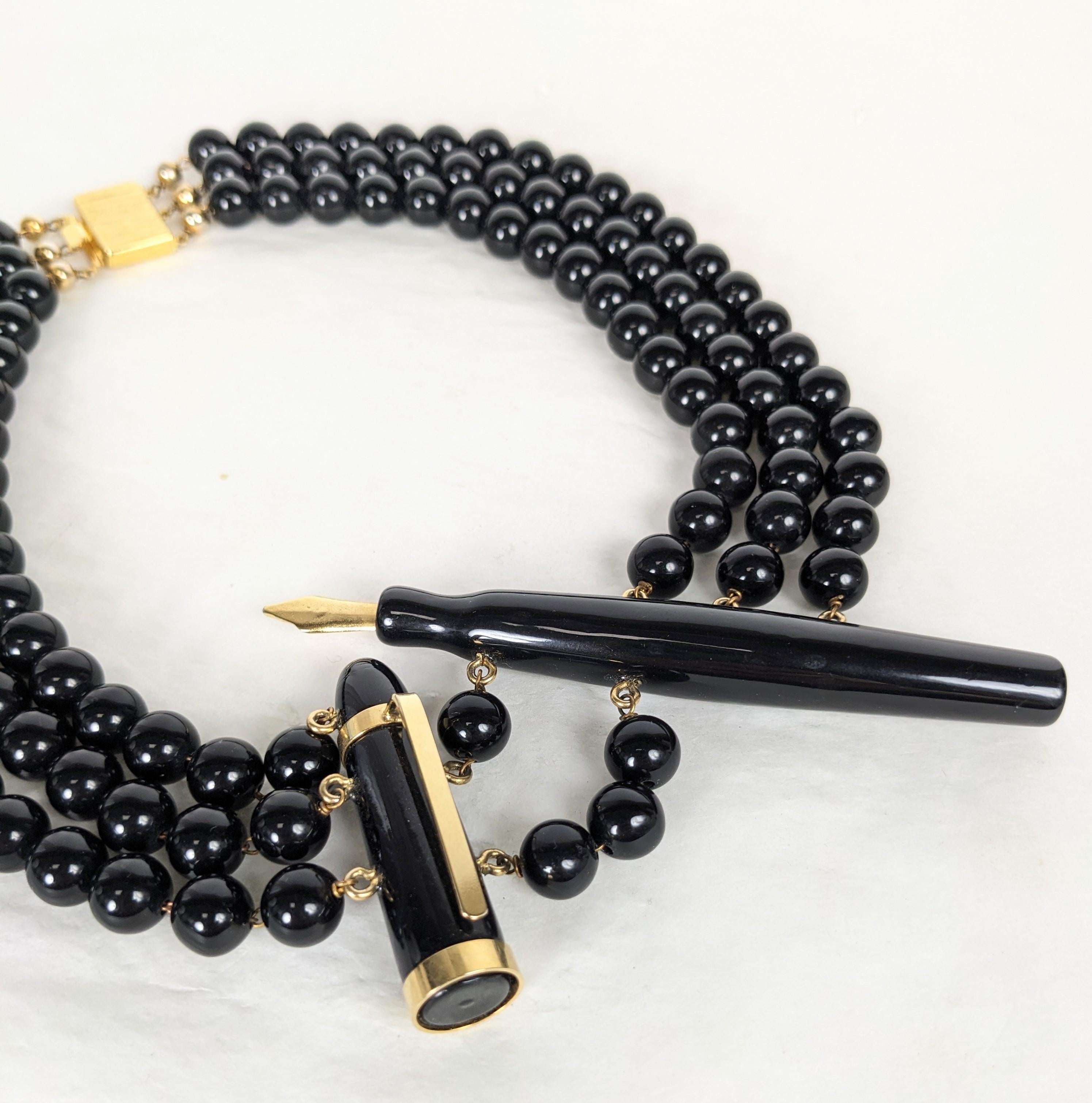Women's or Men's Moschino Iconic Pen Necklace, Ugo Correani