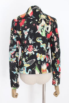 Moschino Illustrated Jacket Birds Flowers Cherries 2000s