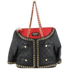 Moschino Jacket Shoulder Bag Quilted Leather