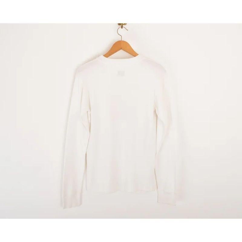 Gray Moschino Jeans 1990's Apple Mac Print White Long sleeve T-shirt / Sweater For Sale