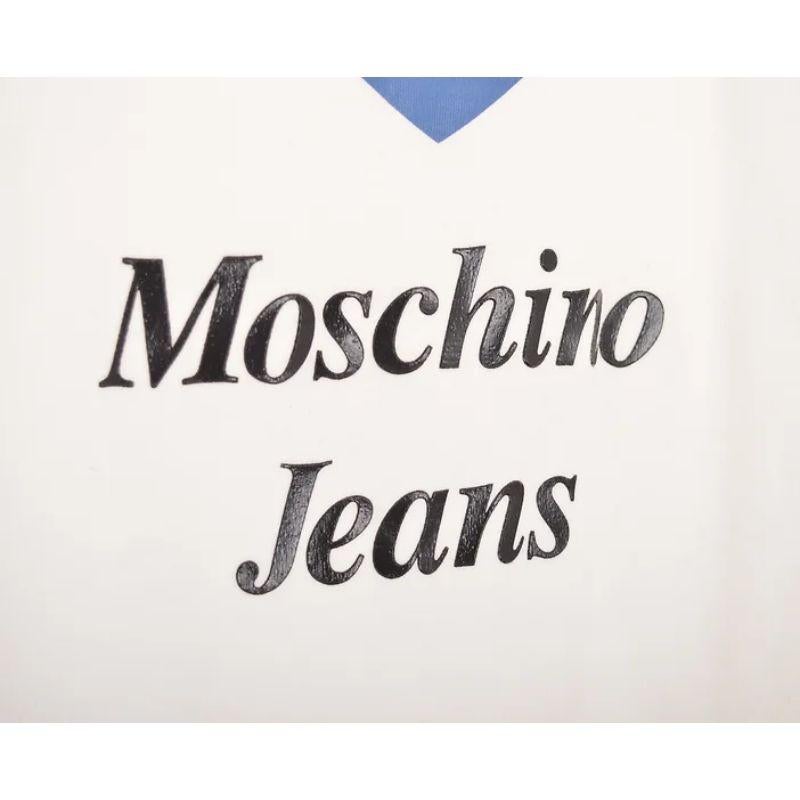 Women's or Men's Moschino Jeans 1990's Apple Mac Print White Long sleeve T-shirt / Sweater For Sale