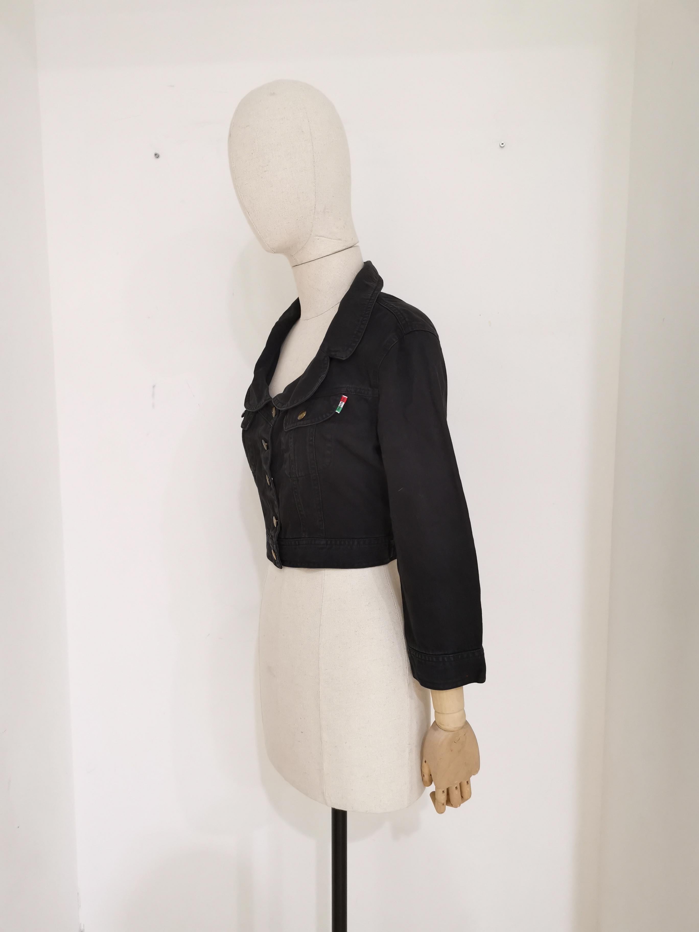 Moschino jeans black jacket In Good Condition In Capri, IT