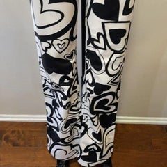 Moschino Jeans Black White Hearts NWT