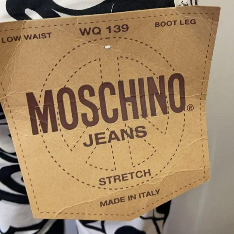 Gray Moschino Jeans Black White Hearts NWT For Sale