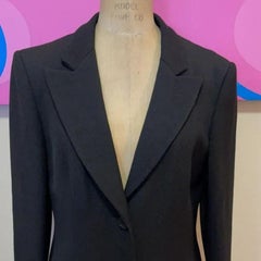 Moschino Jeans Black Wool Long Coat