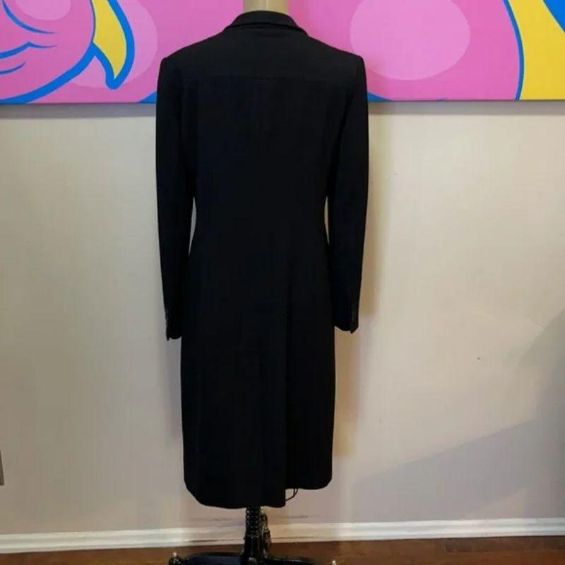 Moschino Jeans Langer Mantel aus schwarzer Wolle (Schwarz) im Angebot