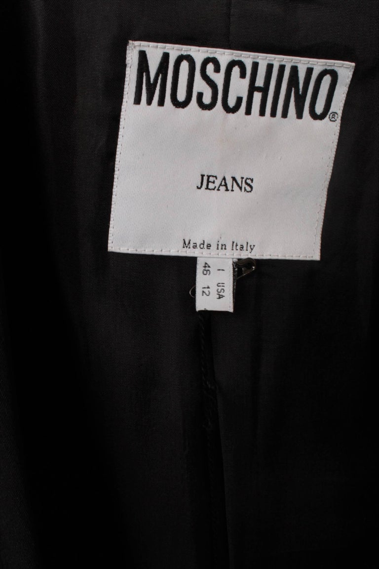 Moschino Jeans black Blazer at 1stDibs | moschino black blazer