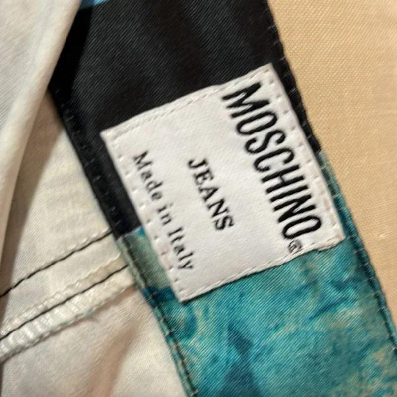Moschino Jeans Pantaloni blu in raso elasticizzato Traffico Vintage In condizioni buone in vendita a Los Angeles, CA