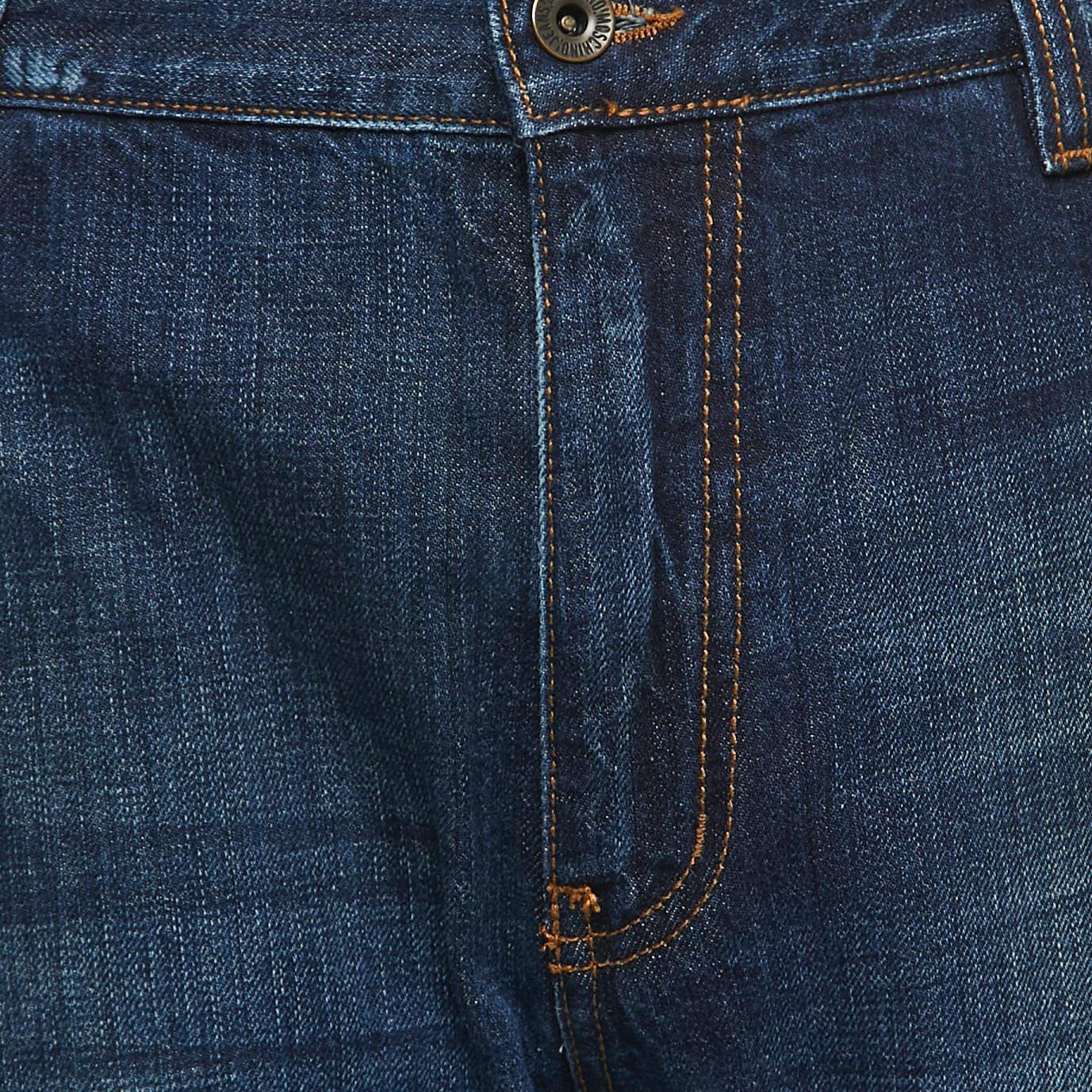 Moschino Jeans Blau gewaschene Denim Jeans 3XL Taille 38