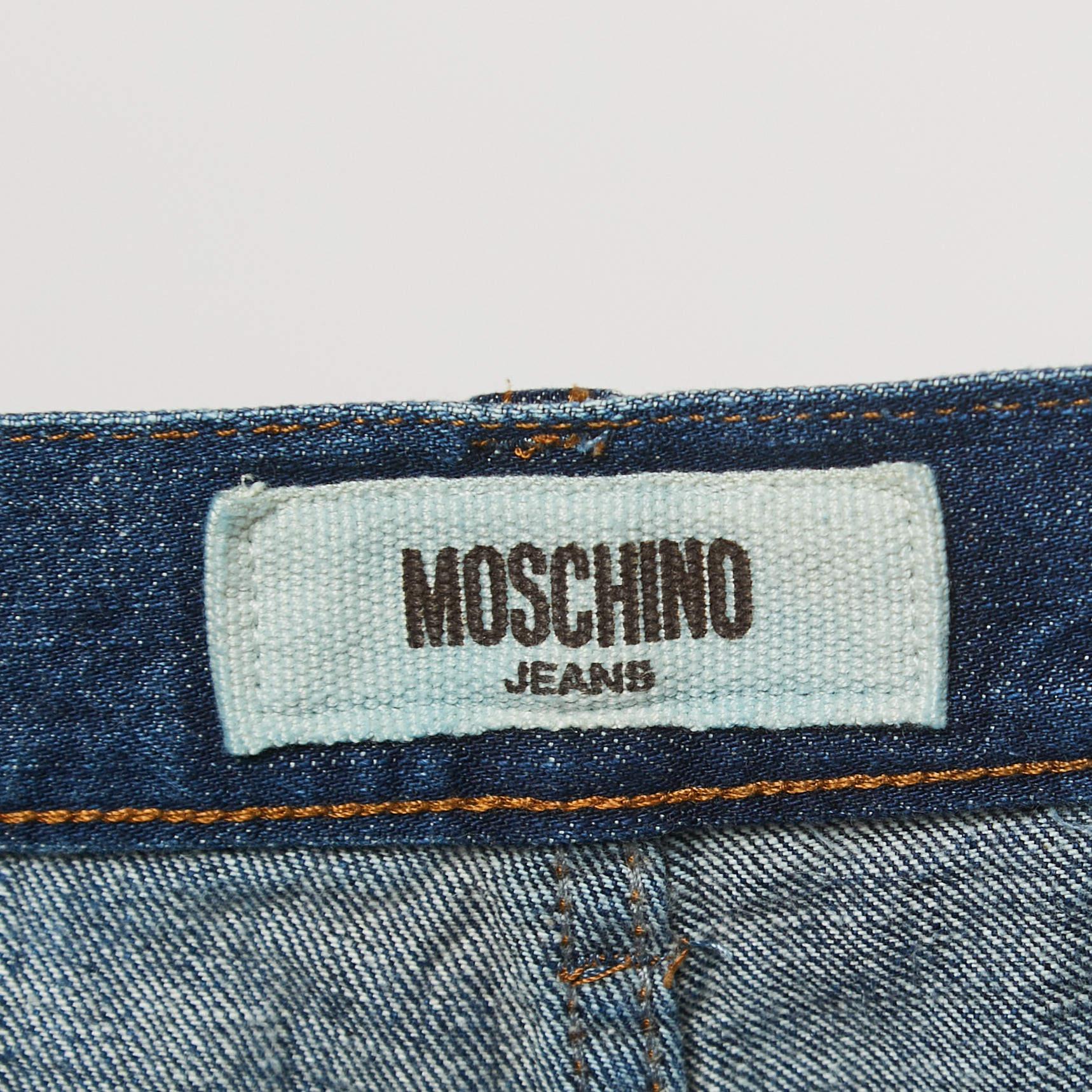 Moschino Jeans Blau gewaschene Denim Jeans 3XL Taille 38