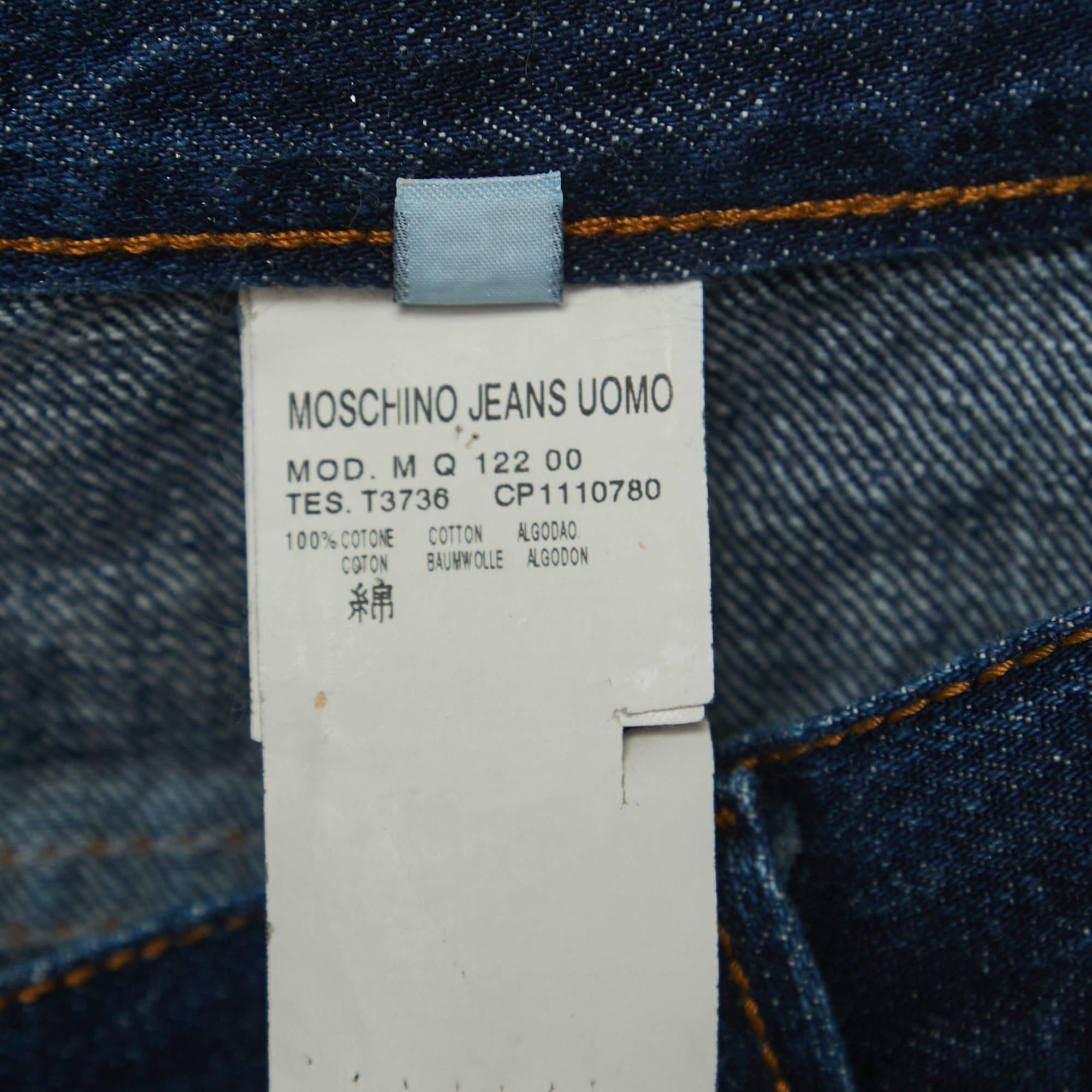 Moschino Jeans Blau gewaschene Denim Jeans 3XL Taille 38
