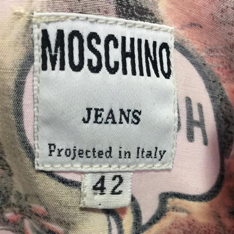Moschino Jeans Comic Langärmeliges Hemd im Angebot 9
