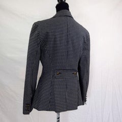 Moschino Jeans black and white checkered jacket 2000s