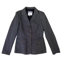 Moschino Jeans chaqueta a cuadros blancos y negros 2000s