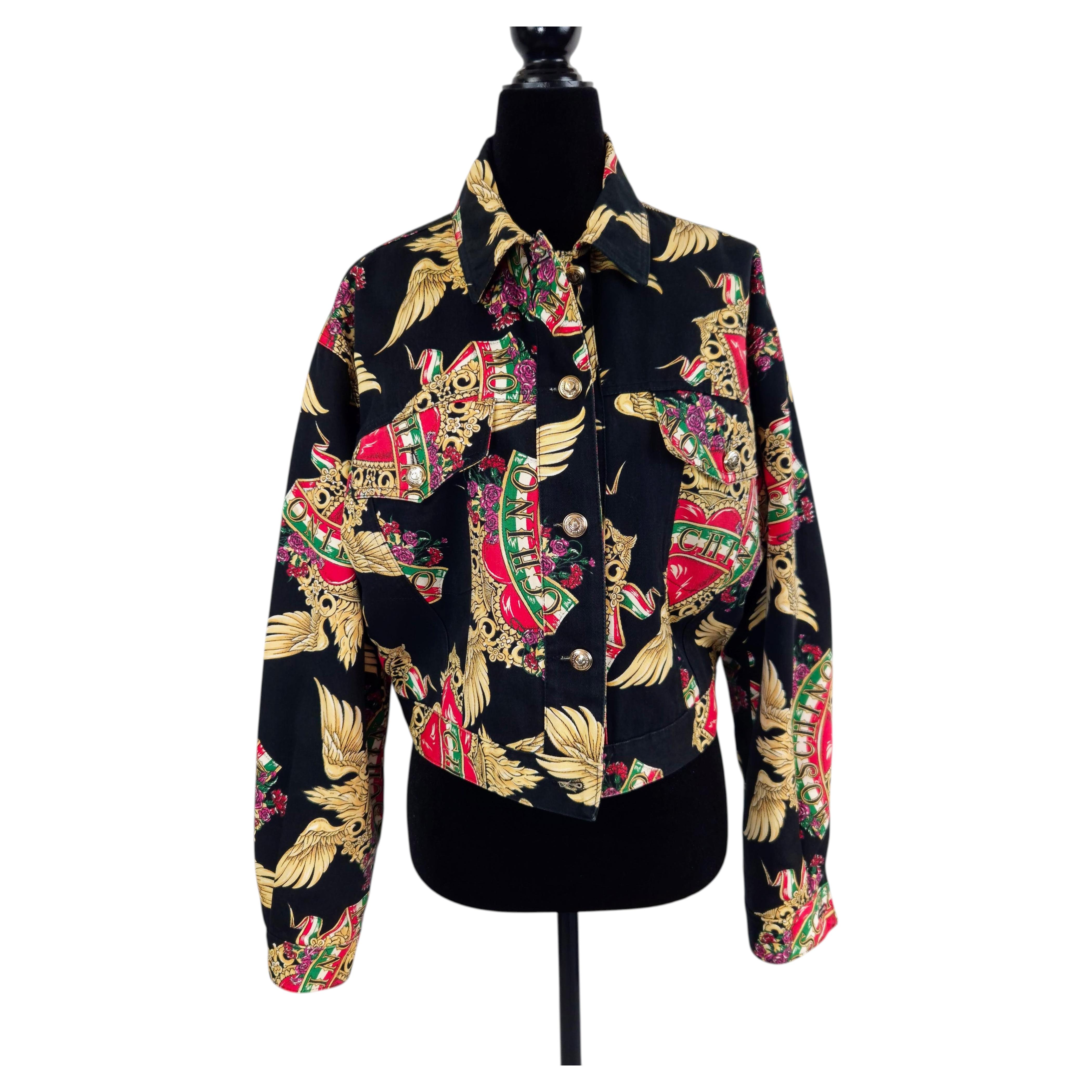 Moschino Jeans bomber jacket with badges vintage 1990s