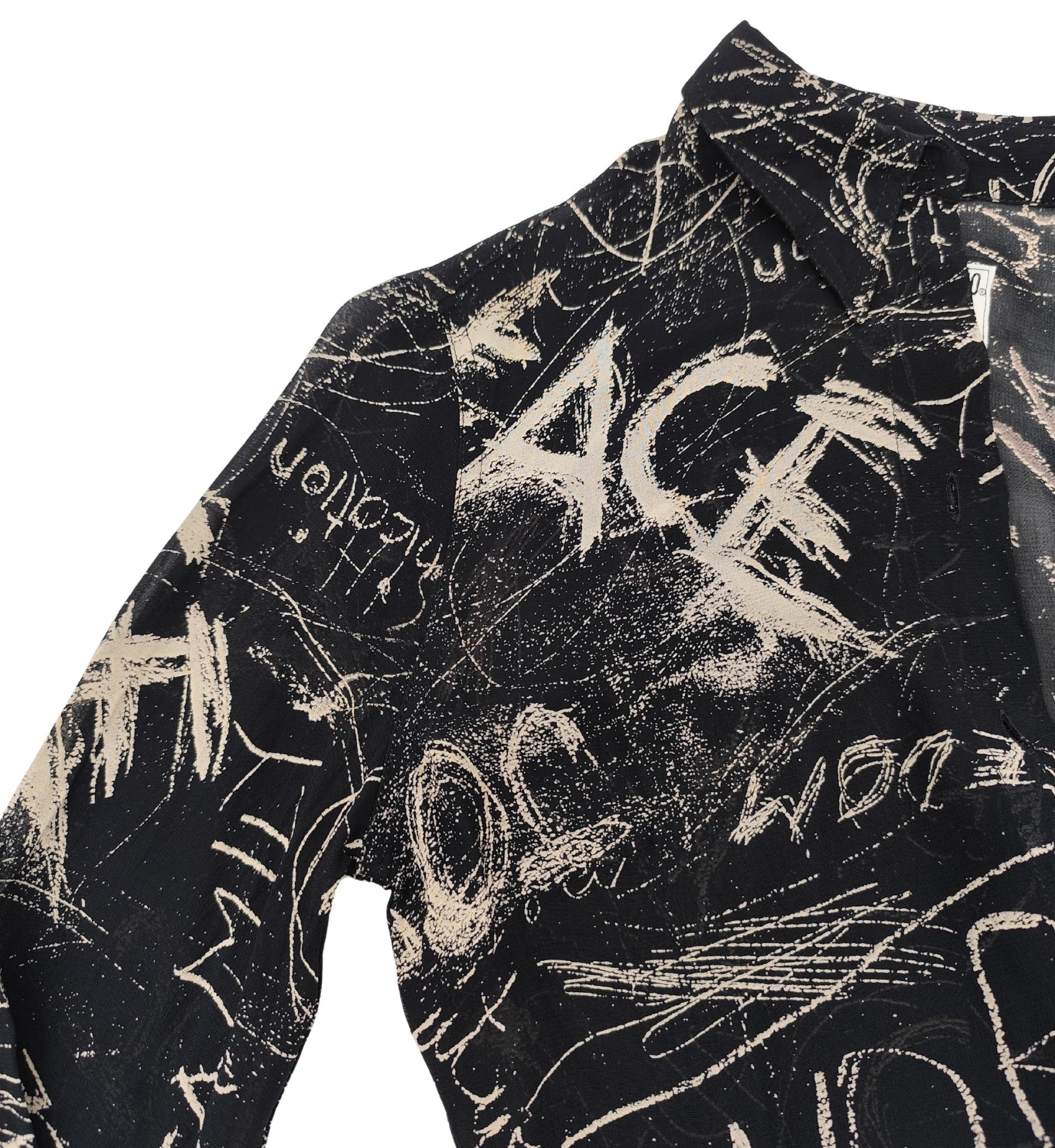 Moschino Jeans graffiti print shirt and blazer set For Sale 6
