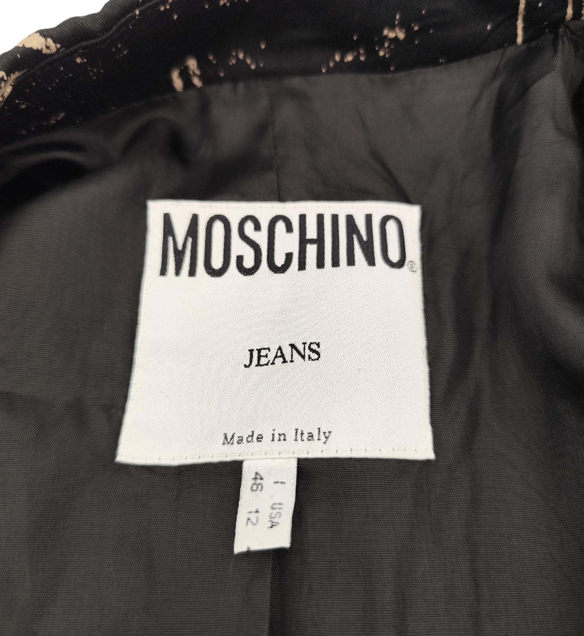 Moschino Jeans graffiti print shirt and blazer set For Sale 11