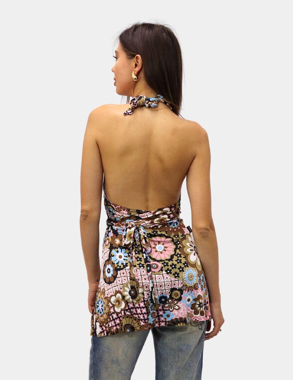Brown Moschino Jeans Halter Top EU 36