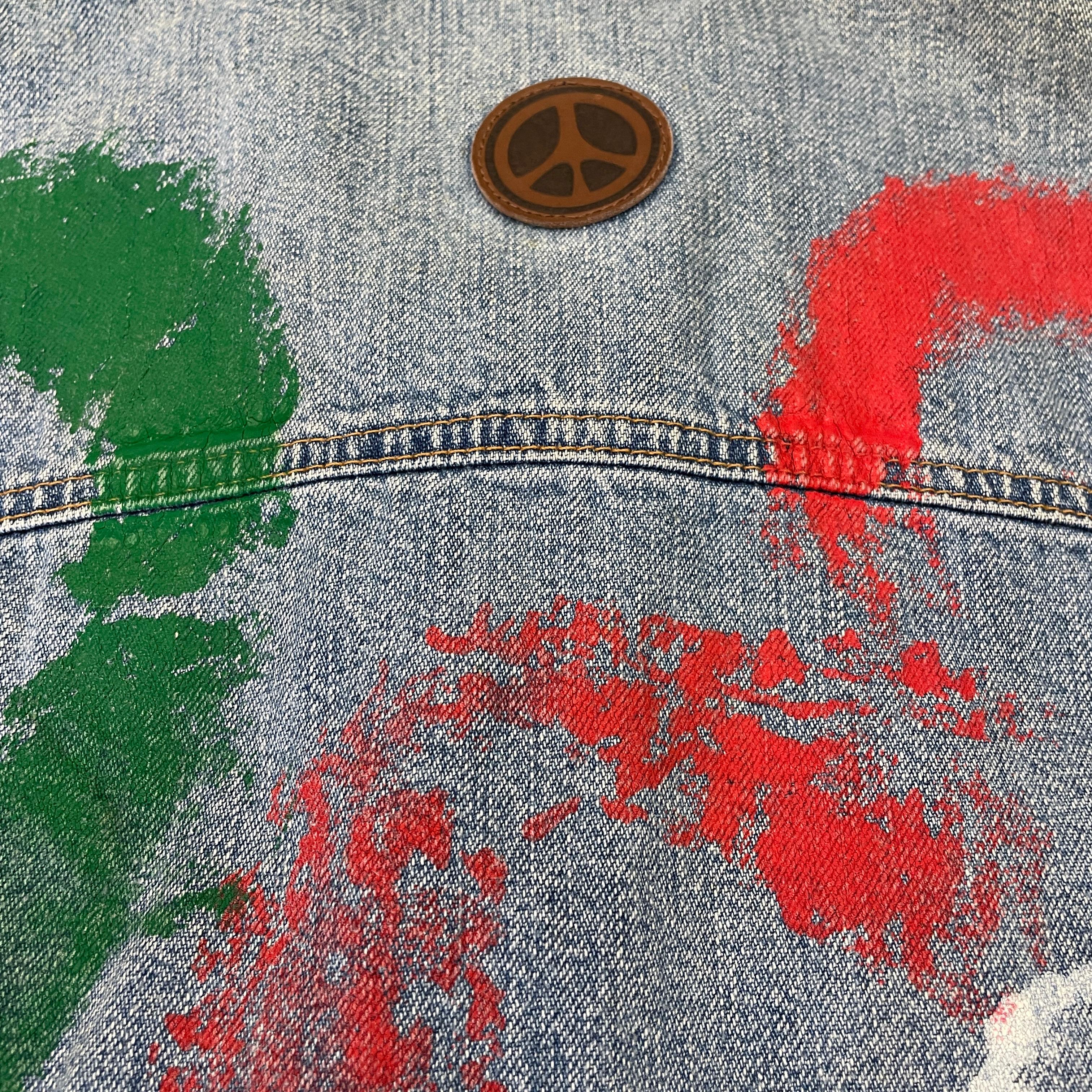 Moschino Jeans „Hand Painted“ Jacke F/S 1993 Damen im Angebot