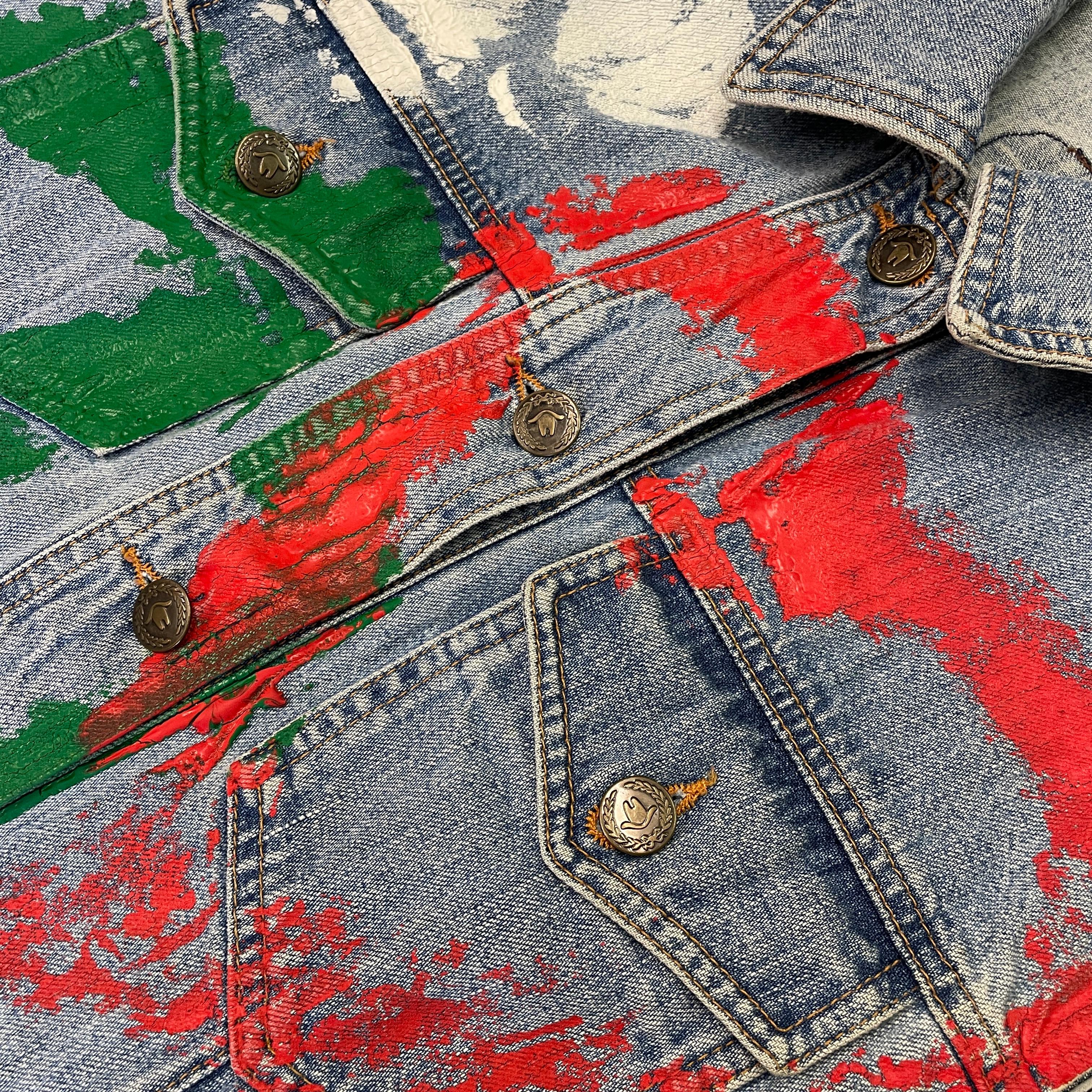 Moschino Jeans „Hand Painted“ Jacke F/S 1993 im Angebot 1