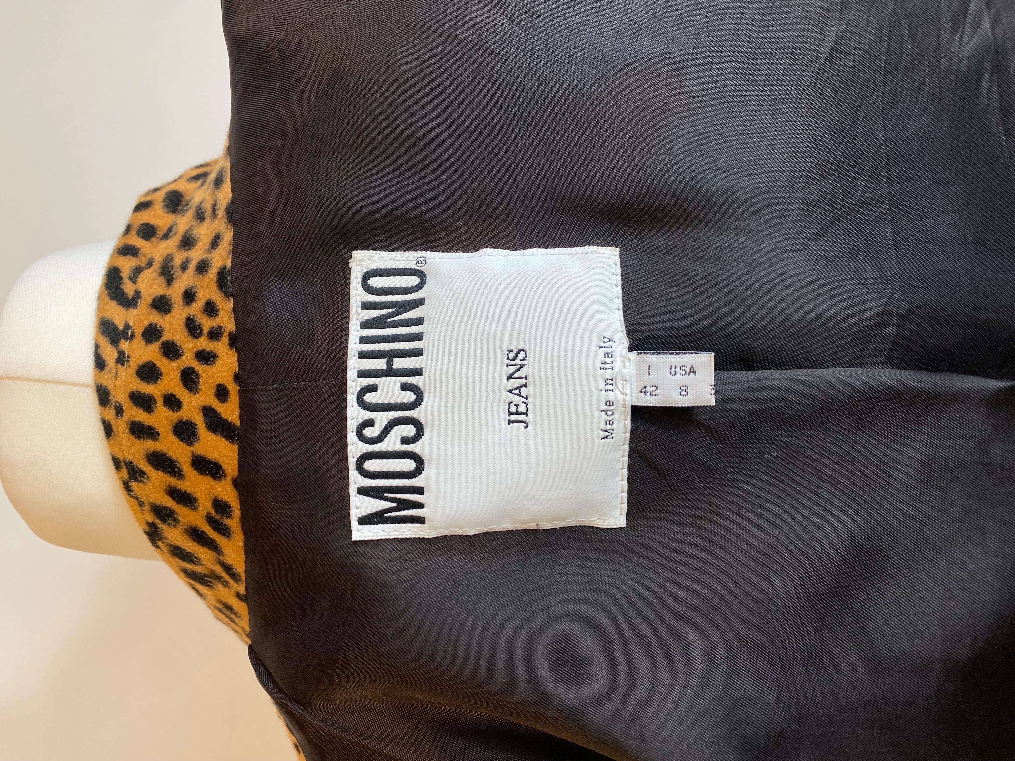 Moschino Jeans Leopard Blazer For Sale 1