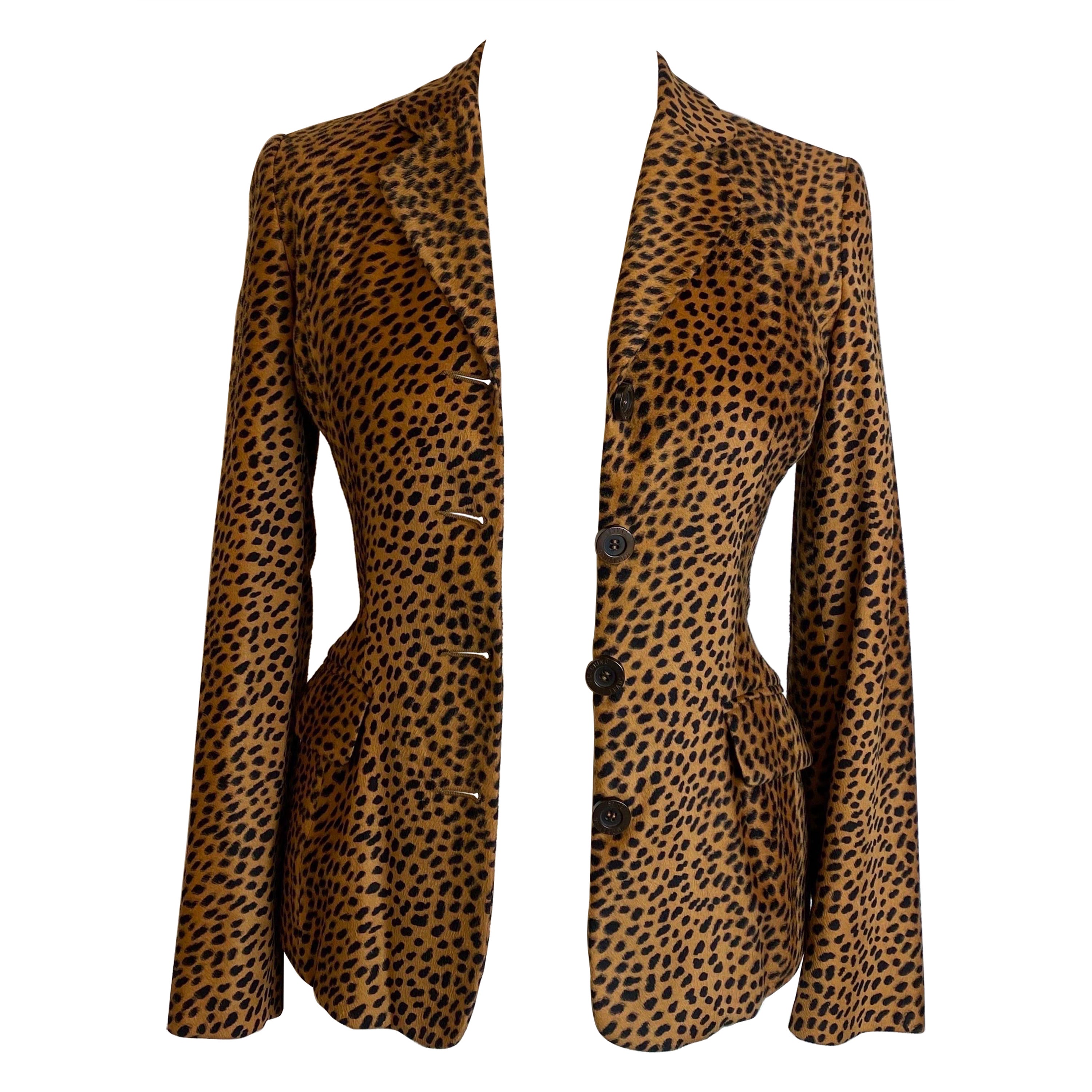 Moschino Jeans Leopard Blazer