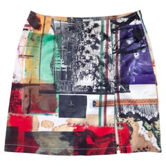Moschino Jeans Venus print mini skirt with patchwork print, vintage 1990s