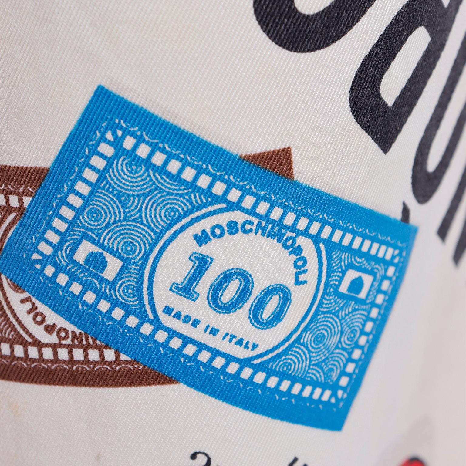 Moschino Jeans Monopoly Moschinopoly Print Vintage Jeans For Sale 8