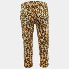 Moschino Jeans Multicolor Animal Printed Cotton Capri Pants M