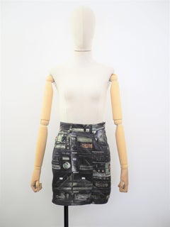 Moschino Vintage 1990s Multicoloured Cotton Skirt Size 40 for Women