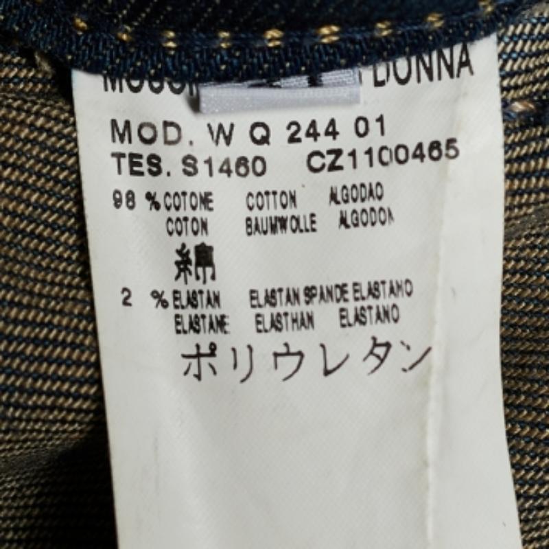Moschino Jeans Vaqueros Bordados Bordados Azul Marino L en Bueno estado para la venta en Dubai, Al Qouz 2