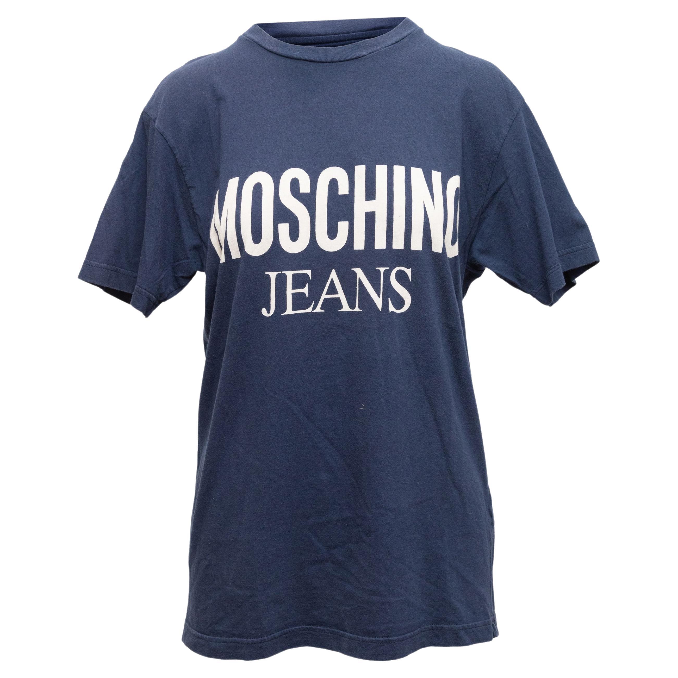 Moschino Jeans Navy and White Logo 