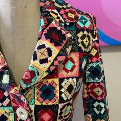 Moschino Jeans Patchwork Print Blazer