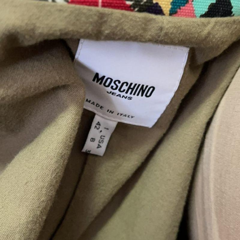 Moschino Jeans Blazer mit Patchwork-Druck im Zustand „Hervorragend“ im Angebot in Los Angeles, CA