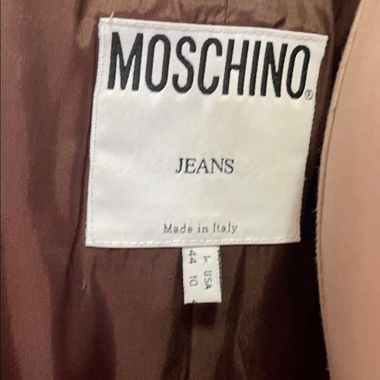 Moschino Jeans Stretch Satin Blazer Checked For Sale 4