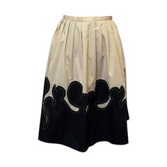 Moschino Jeans Tan Black Western Full Skirt