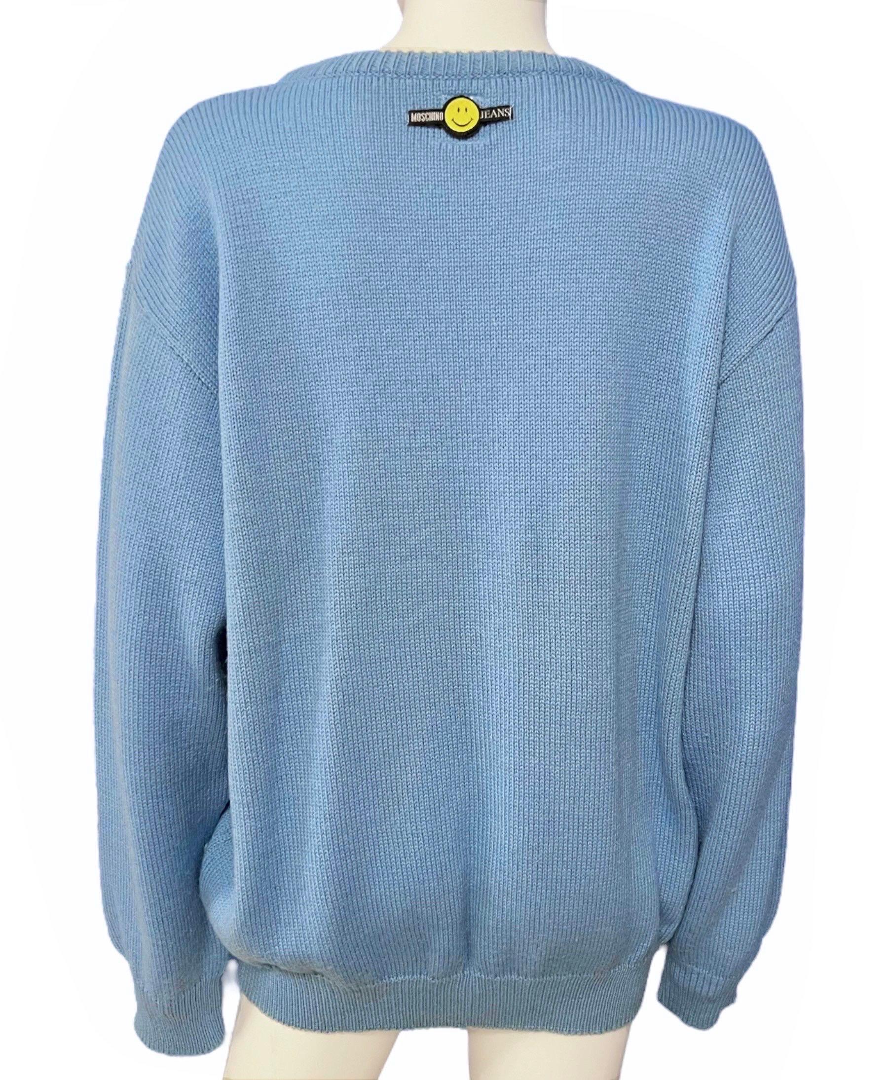 Donna Moschino Jeans Maglione in maglia Vintage Cloud in vendita