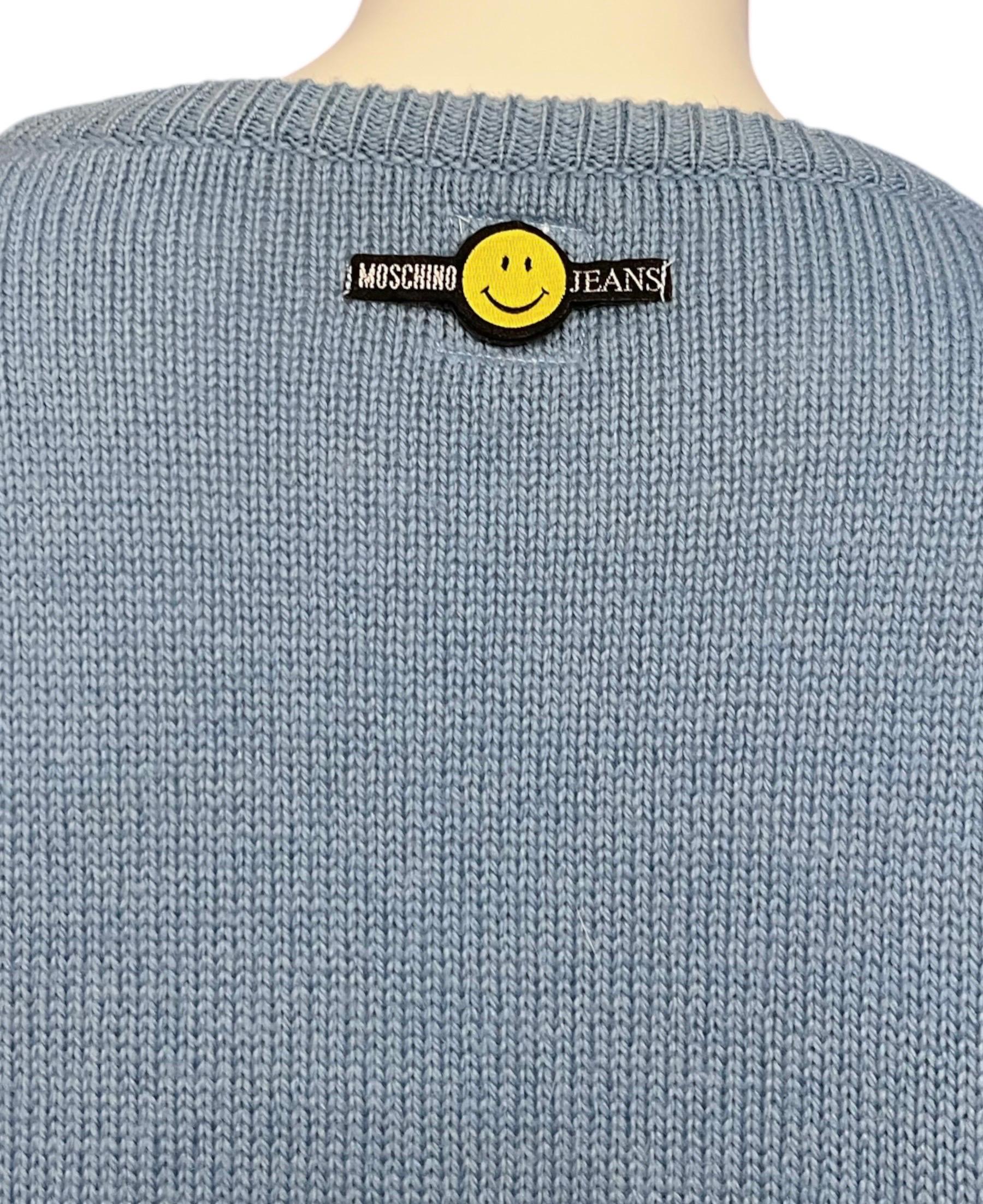 Moschino Jeans Maglione in maglia Vintage Cloud in vendita 1