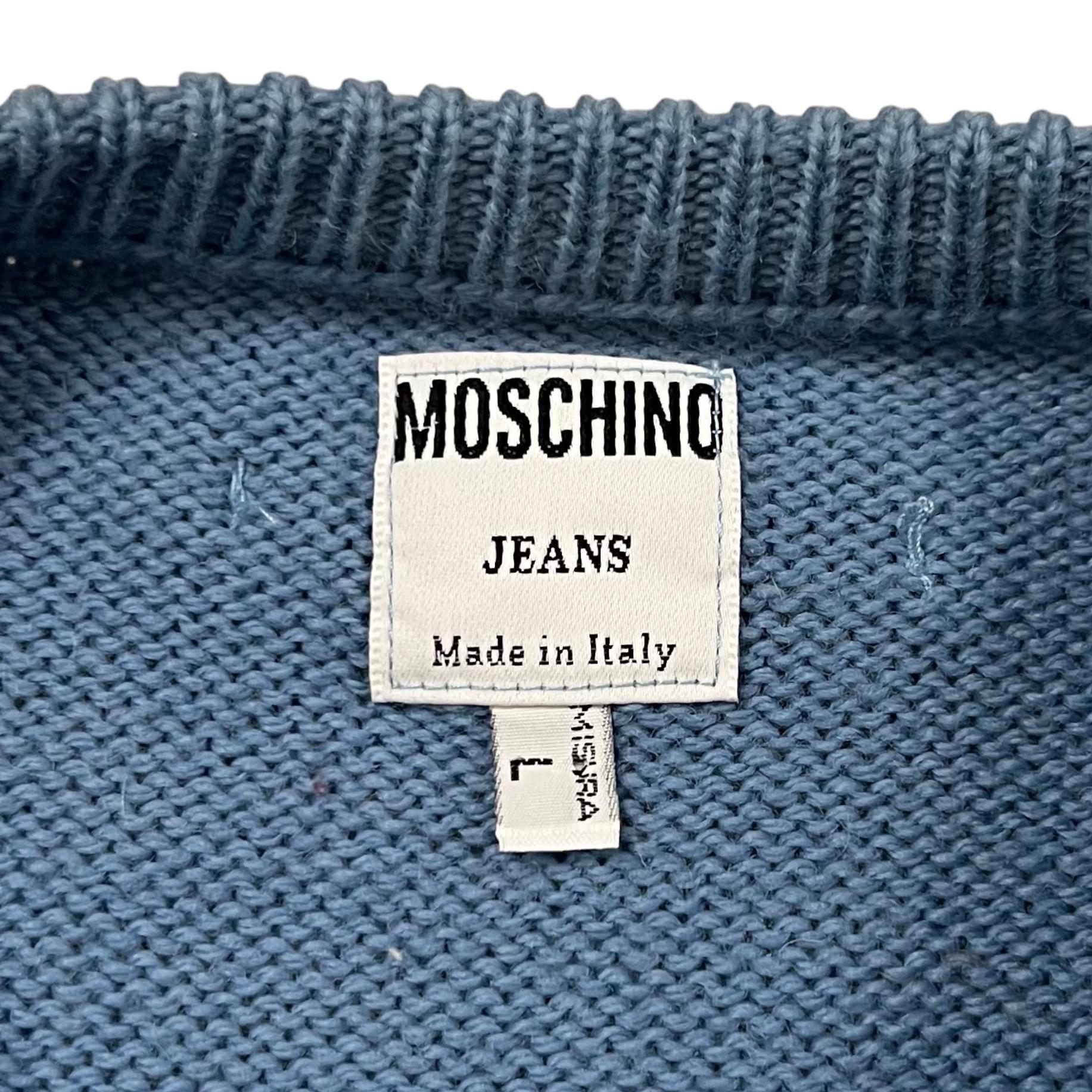 Moschino Jeans Maglione in maglia Vintage Cloud in vendita 2