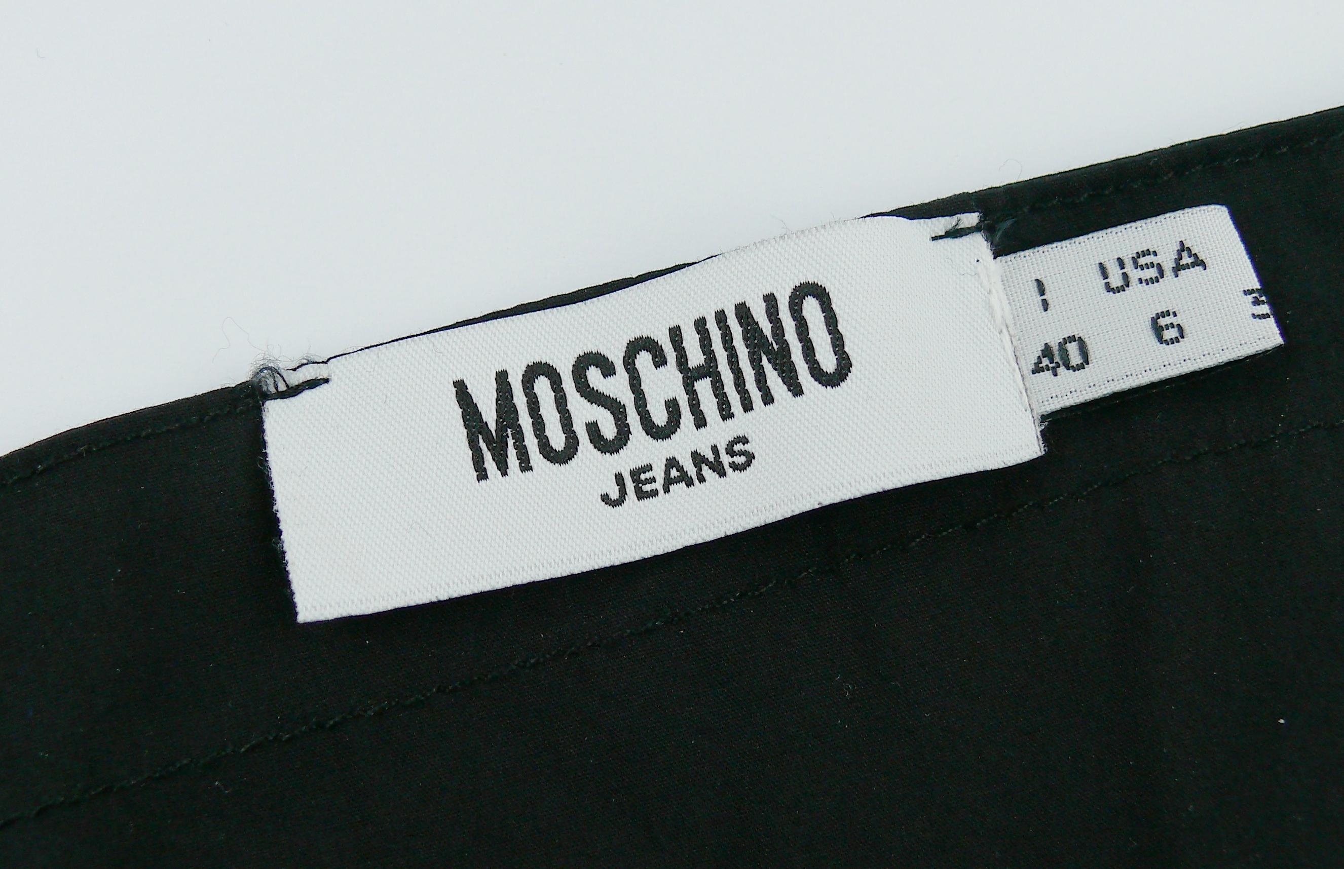 Moschino Jeans Vintage Country Rock Black Tulle Dress US Size 6 For Sale 1