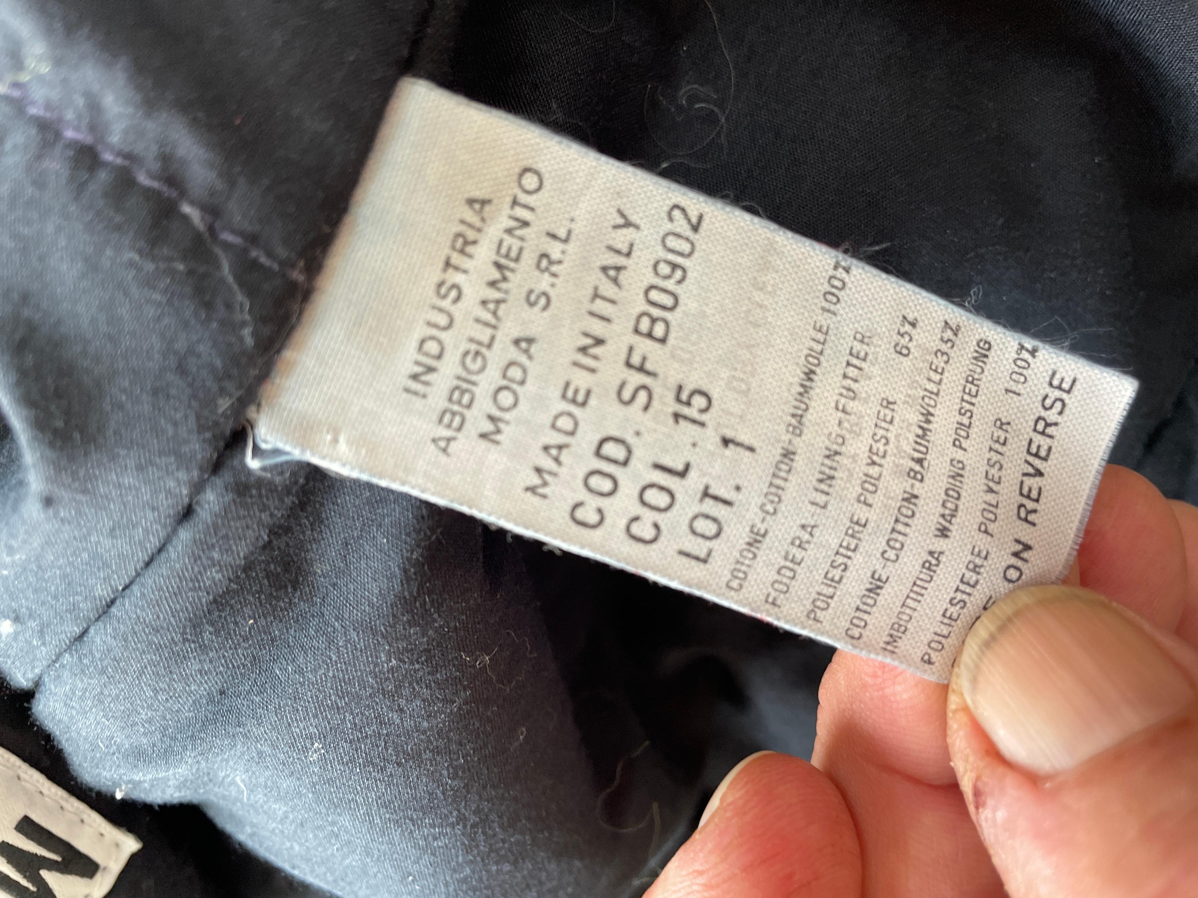 Moschino Jeans Vintage Denim Jacket with Trompe l'oeil Gold Trim Lapels For Sale 3